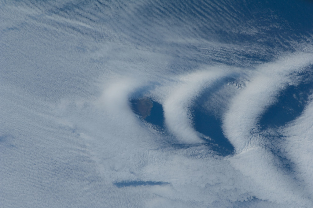 Wave Clouds Over Southern Indian Ocean (NASA, International Space Station, 03/25/12)